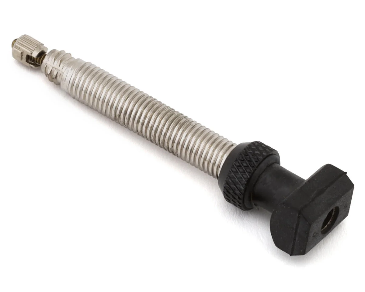DT Swiss Brass Tubeless Valves (Black) (Single) (Road Narrow Base) (40mm)
